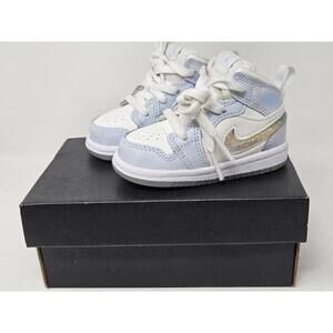 Toddler's Jordan 1 Mid SE Blue Tint/Ice Blue (FQ9116 400) 4C